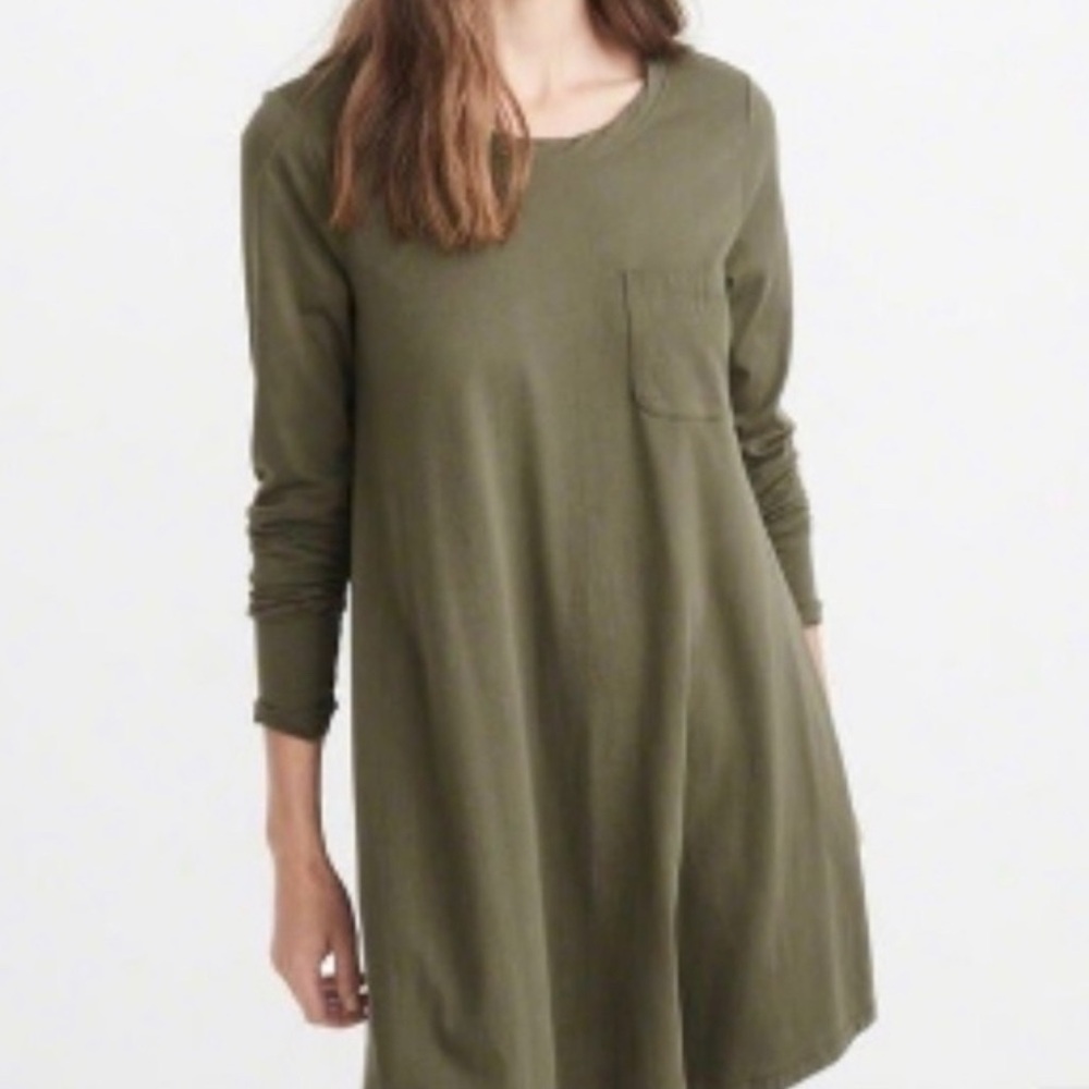 Abercrombie & Fitch Khaki Long Sleeve dress